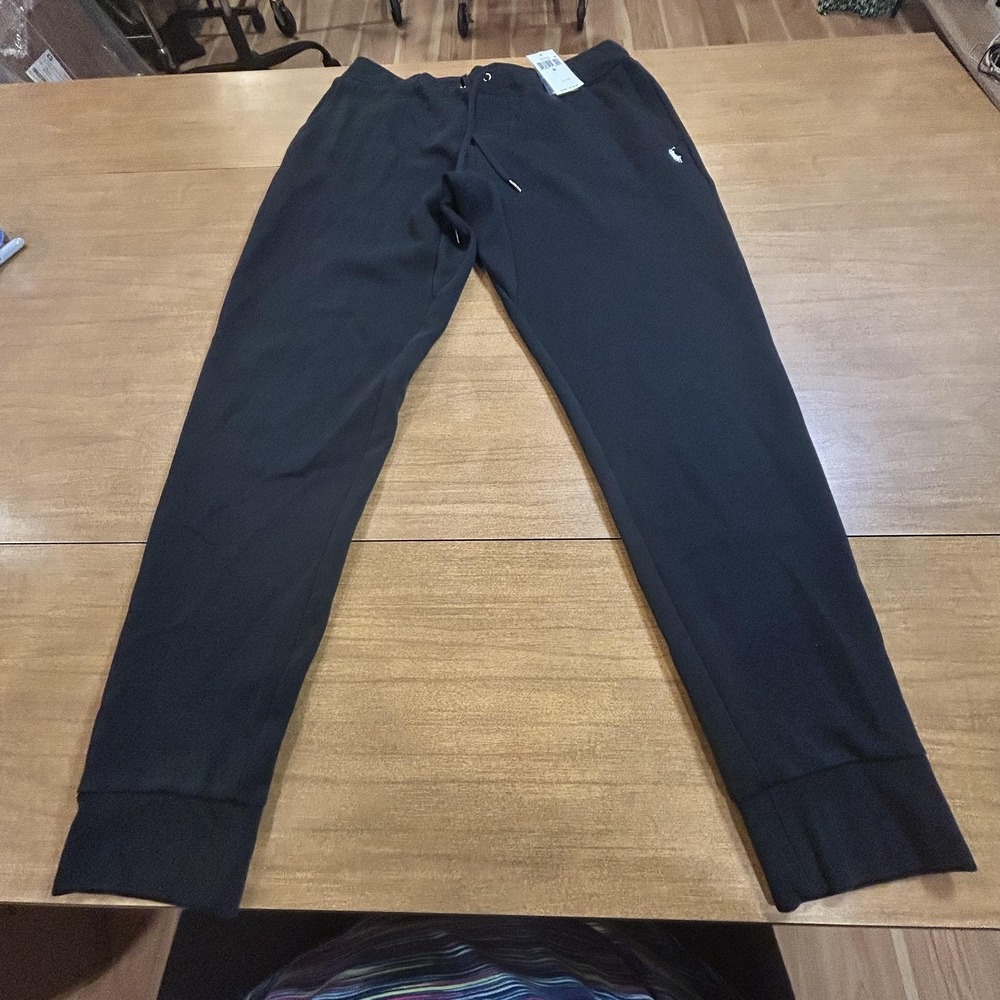 Polo Ralph Lauren Pants Mens M Black Knit Jogger Sweatpants NWT Logo Pockets